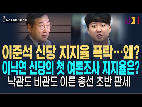 이낙연, <strong>신당</strong> 민주당 <strong>지지율</strong> 얼마나 뺏어갔나? ㅣ 이준석 <strong>신당</strong> 지지율의 변화