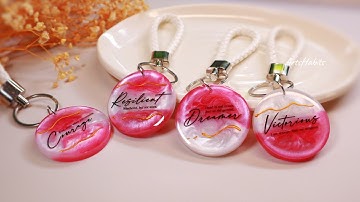 How to make easy resin keychain | Personalize Resin Keychains | Handmade resin Art for Beginners