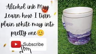 Alcohol Inks Mug Tutorialalcohol Ink On Ceramiccustomized Name With Alcohol Ink
