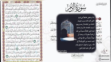 #القرآن تدبر وعمل : صفحة (459) #سورة_الزمر قراءة تدبرية // د. ماهر ياسين الفحل