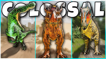 Attempting To Tame All Of ARKS New Colossal Dinos By Myself...