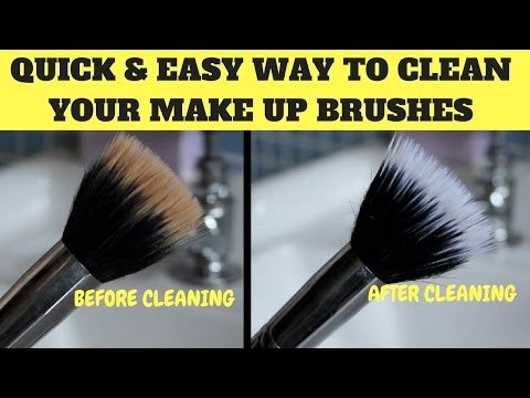 HOW TO: CLEAN MAKEUP BRUSHES |  EASIEST & QUICKEST WAY