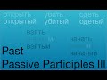 Past Passive Participles III