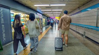 4K / 수도권 전철 1호선 신길역 - 5호선 환승 / Seoul Metropolitan Subway Line 1 Singil Station Transfer to Line 5