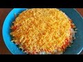 Салат "Мимоза" с рисом: рецепт