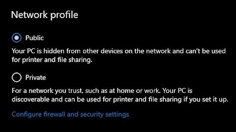 how to change network connection from public to private (network profile) windows 10