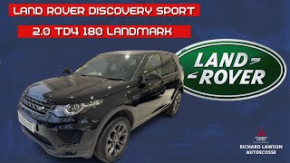 Обзор Land Rover Discovery Sport 2.0 TD4 180 Landmark @ Richard Lawson Autoecosse, Данди. ST68YXG