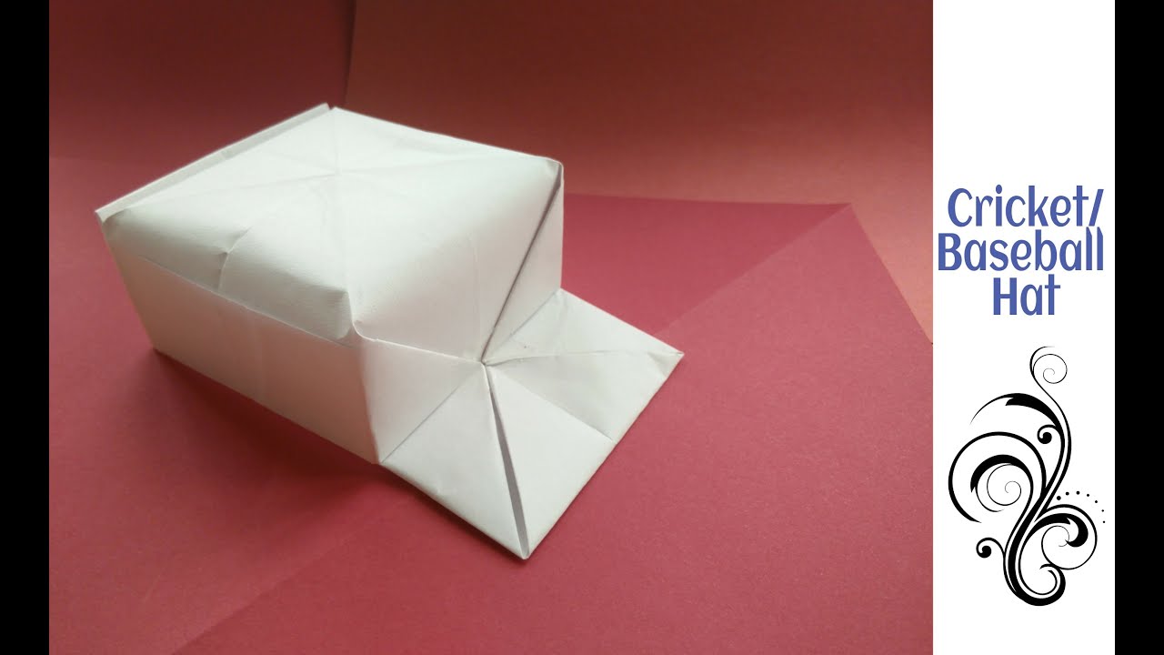 Origami Paper "Cricket / Baseball Hat" (A4 sheet) YouTube