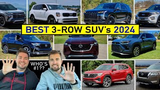 BEST 3Row Midsize SUVs for 2024  Our Expert Ranking After Reviewing ALL of Them! (Top 10)