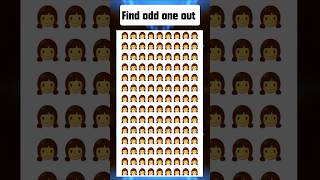 Find odd one out #emojichallenge #emojyfind #iq