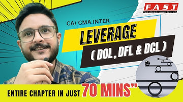 LEVERAGE (DOL, DFL, DCL) I CA CMA INTER I AMIT SHARMA (AIR30) @casj #ca #cainter #cmainter #csinte