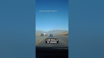 Car rolls over after head-on collision: Dash cam video