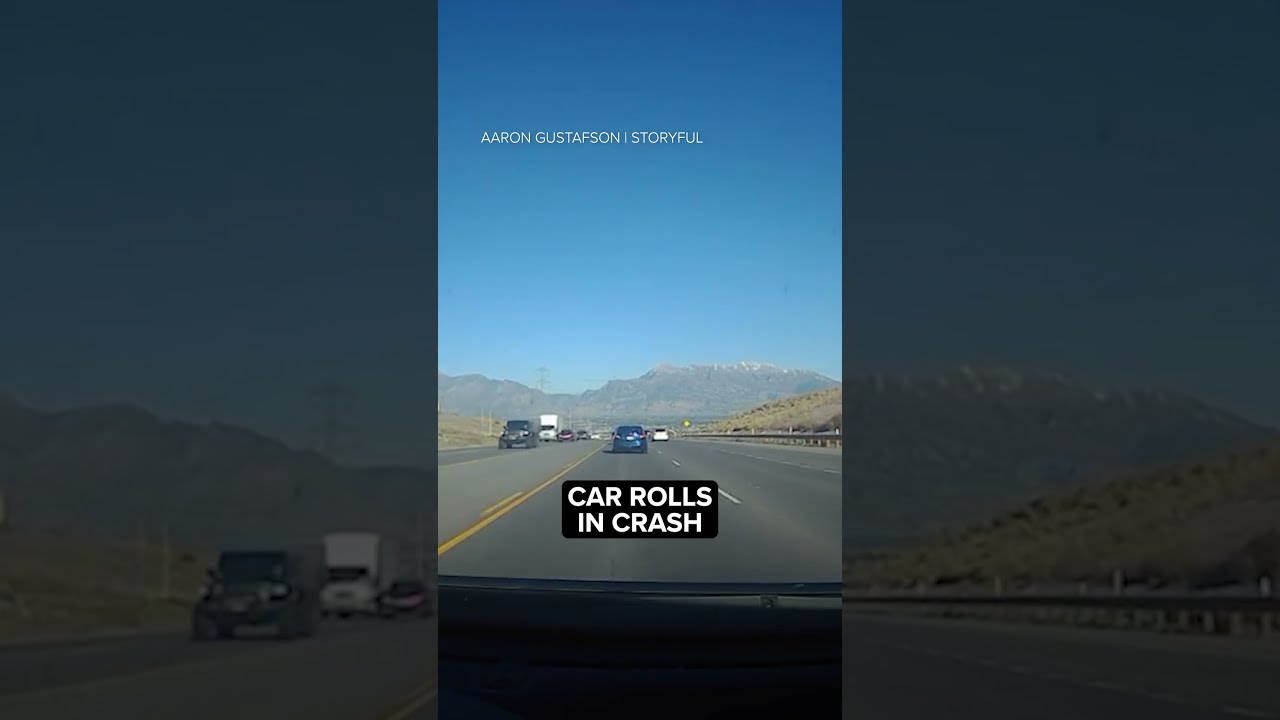 Car Rolls Over After Head On Collision Dash Cam Video