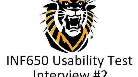 INF650 Usability Test Interview #2