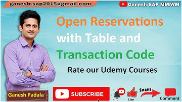 Process of getting Open Reservations with Table and Transaction Code in SAP || SAP Popular Videos