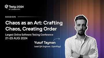 Join Yusuf Tayman at TestMu 2024: 🎙️Chaos as an Art: Crafting Chaos, Creating Order