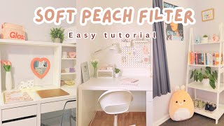 (eng sub) soft peach filter tutorial //CANVA, CAPCUT PRESET screenshot 5