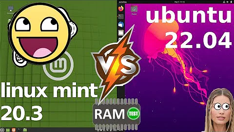 Linux Mint 20.3 vs Ubuntu 22.04: RAM Usage