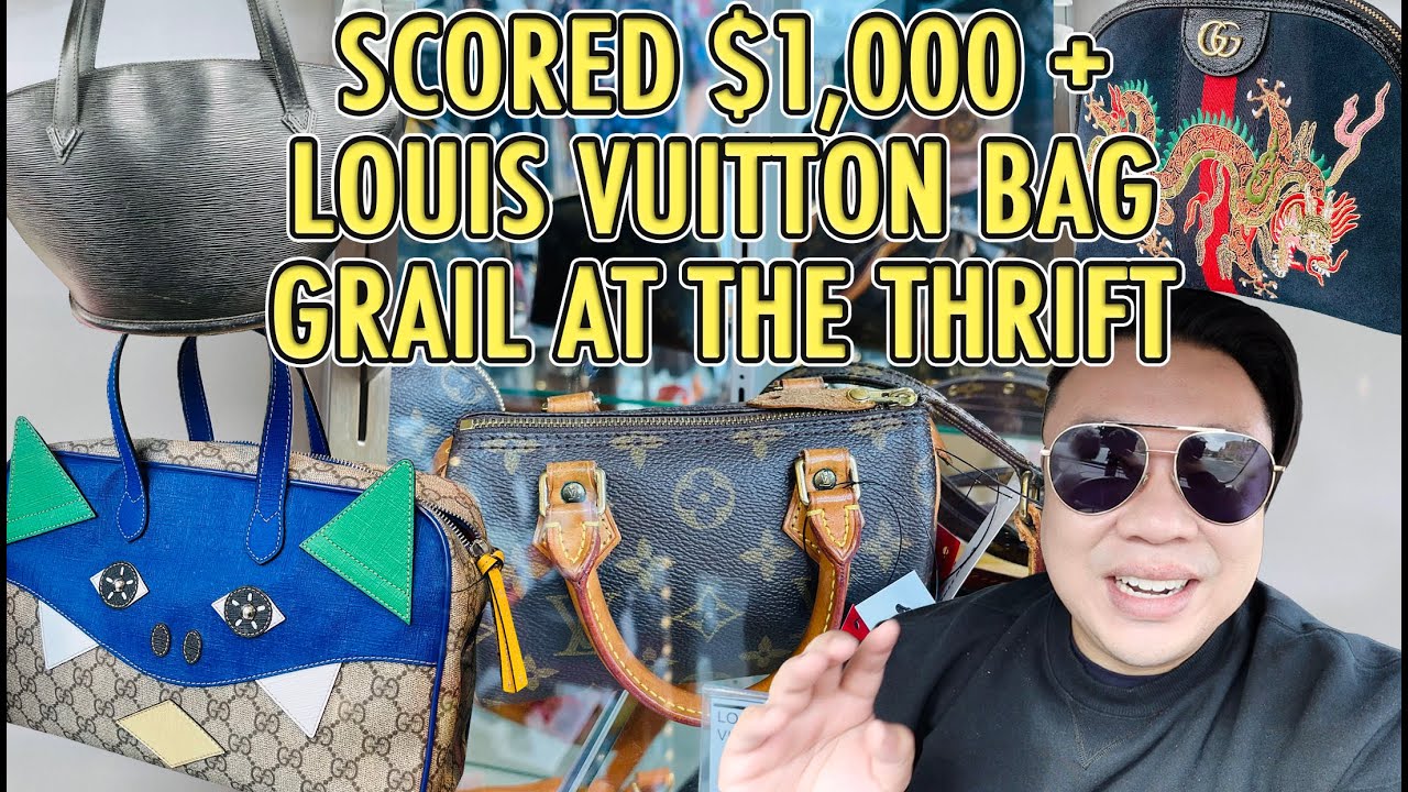 INSANE TRIP TO THE THRIFT!, CRAZY LOUIS VUITTON BAG FOUND FOR LESS THAN  $25!