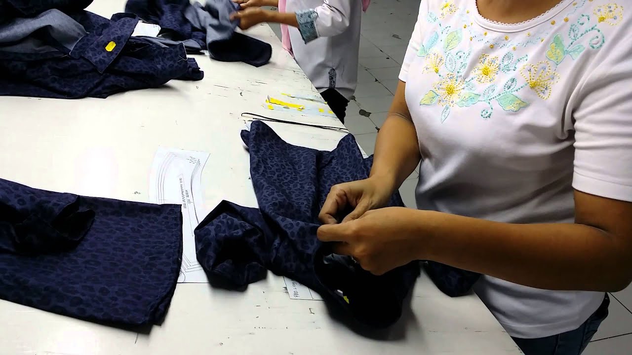 Checking finished garment in the factory - Apparel quality control ...