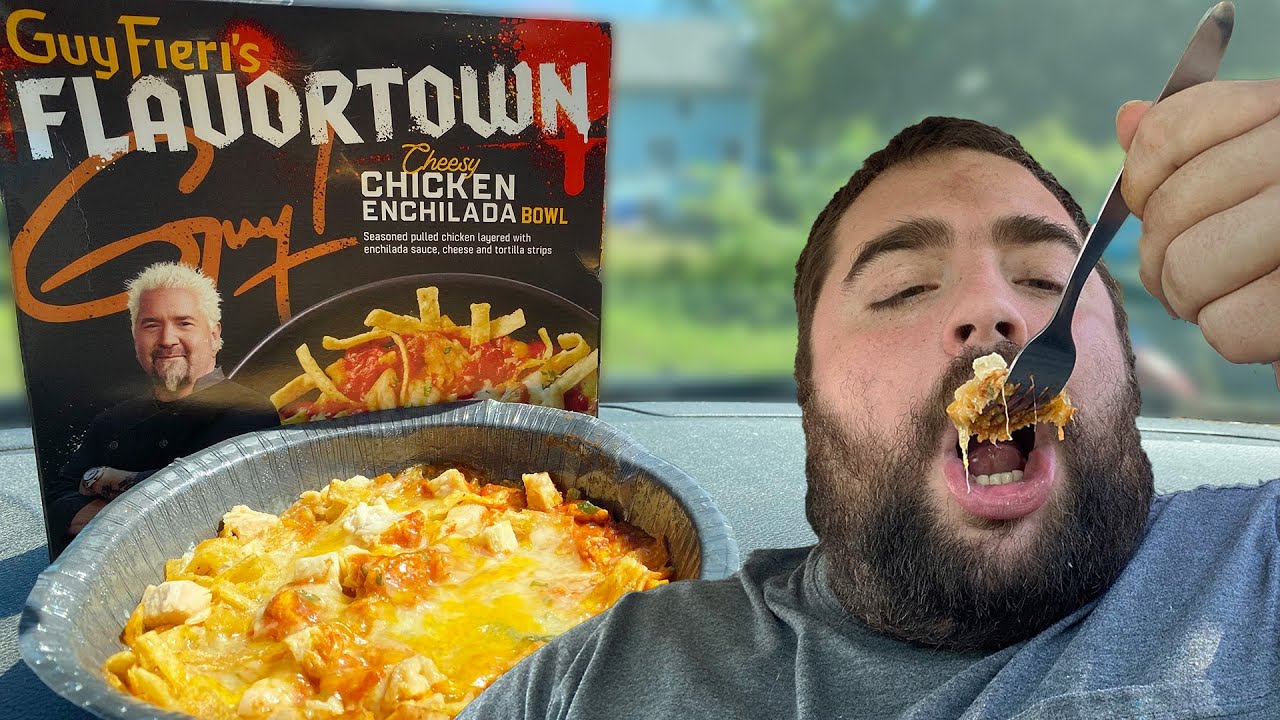 Guy Fieri Flavortown Cheesy Chicken Enchilada Bowl Frozen Meal Review