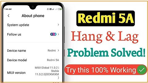 Redmi 5A hang problem solve 100% working | Redmi 5A hang hone se kaise roke| Redmi 5A hang & Lag
