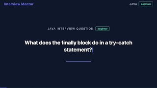Famous What Does the Finally Block Do? Java Exception Handling Profile