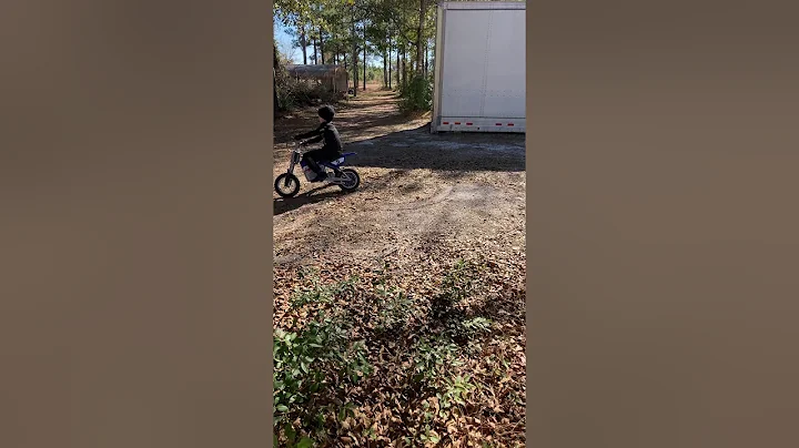 He loves his new dirt bike