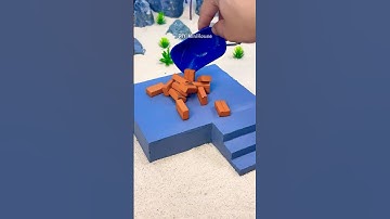 DIY Mini Beach House with Blue Walls 🏡💙 | Relaxing Summer Vibes – Part 1 #vfuho #miniature #diy