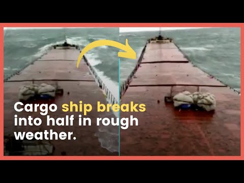 Ship breaks up in black sea  #shipwrecks #blacksea #maritime
