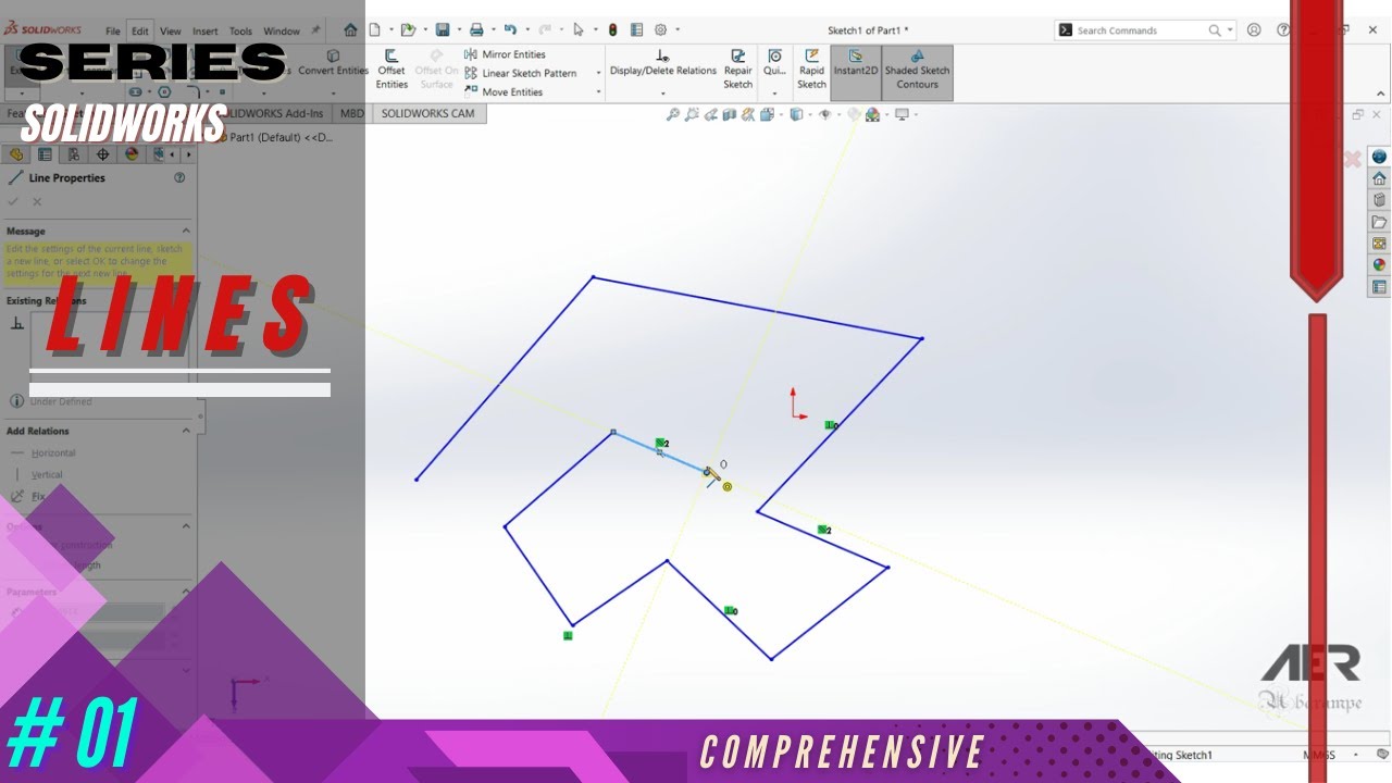 Get to Know about Lines in Solidworks 2022 Solidworks Tutorial Stage