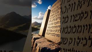 Ten Commandments inscribed on stone tablets 📖 #jesuschrist #biblicalevents