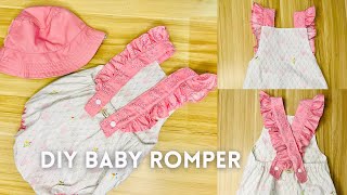 Easy way to make cute baby rompers!