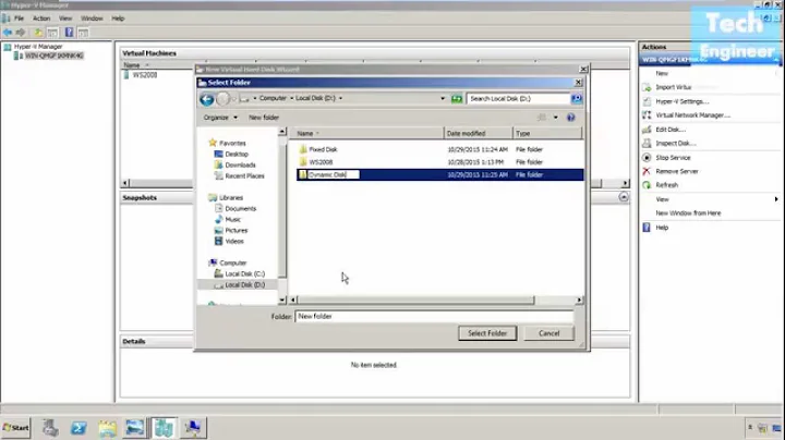 Configure VHD (Virtual Hard Disk) in Hyper V - Windows Server 2008 R2