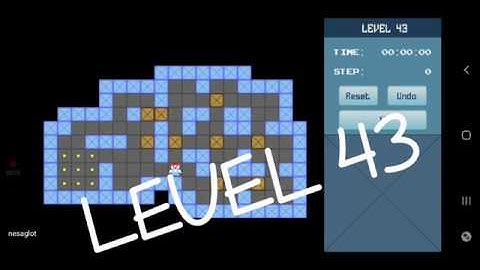 Classic Sokoban Level 43 | without UNDO | Solution 1 - 90