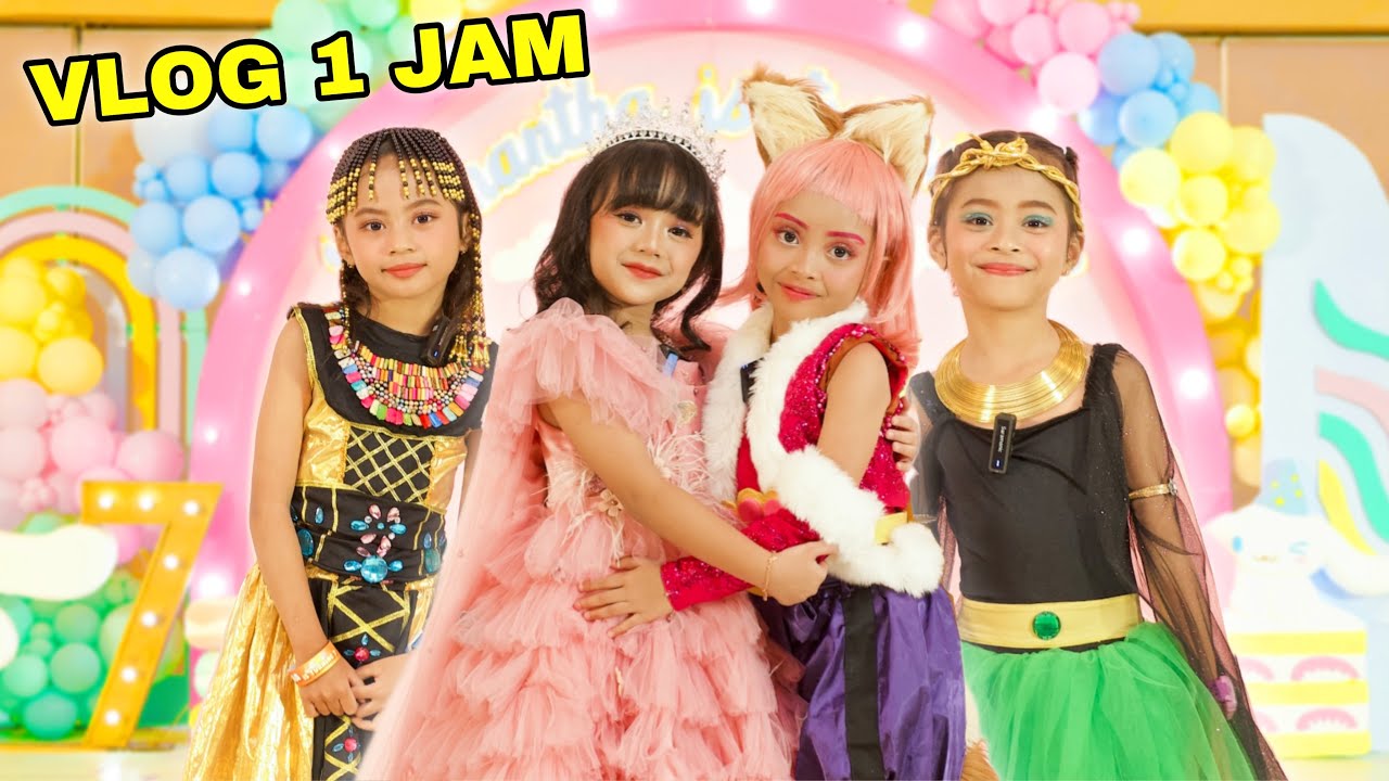 VLOG 1 JAM SPESIAL ULANG TAHUN SAMANTHA KE 7 BARENG YOUTUBER DAN TEMAN TEMAN !! 😍