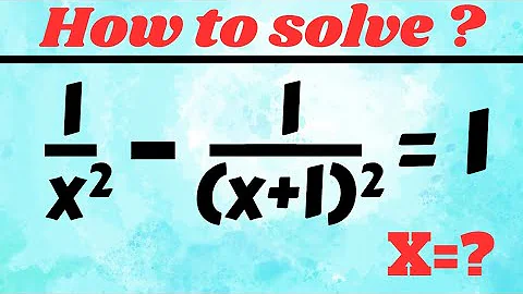 A Nice Math Olympiad Algebra Problem || You should know how to solve it? || Find x=?
