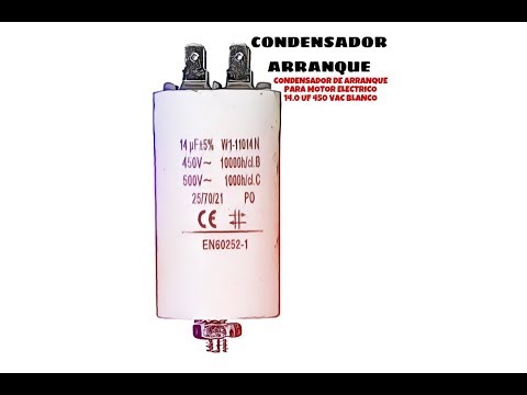 Video de Condensador de arranque para motor electrico 450 VAC 14.0 uF Blanco