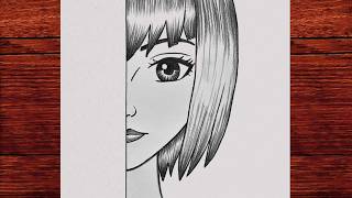 How to Draw an Anime Girl ✏️ Easy Pencil Sketch Step by Step screenshot 4