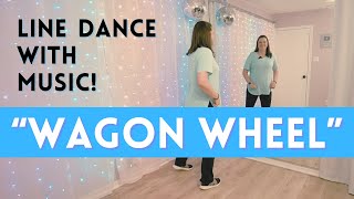 Beginner Line Dancing! 💜 "Wagon Wheel" (with music) 💜 Easy & great for beginners 🕺