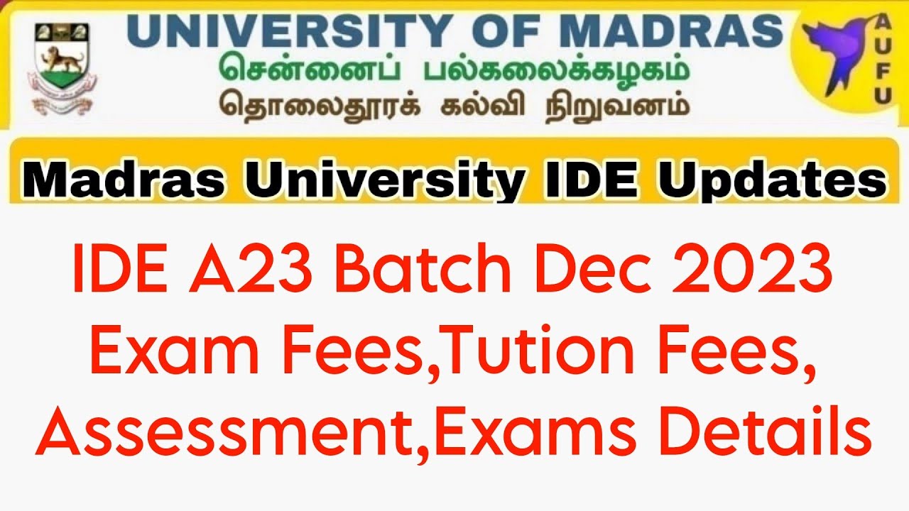 Madras University IDE A23 Batch Students Doubts And Answers 👍 - YouTube