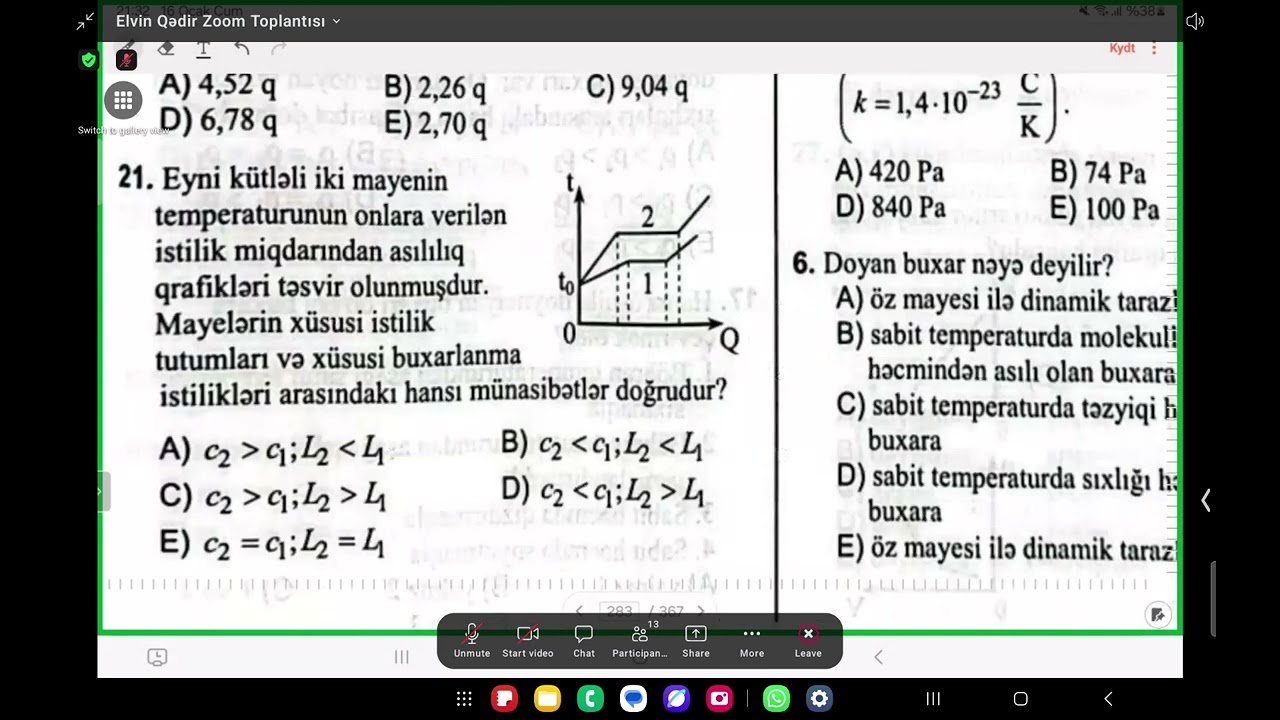 Aqreqat hal dəyişmələrin testləri