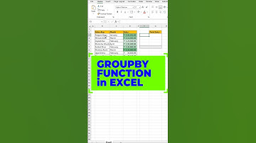 GROUPBY in Excel Explained in 60 Seconds #excelshorts #ytshorts