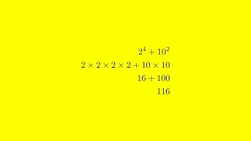 Simplifying Expressions with Positive Exponents: 2^4 + 10^2 Step-by-Step Tutorial