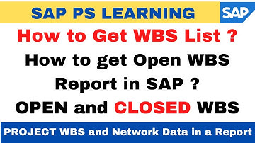 HOW TO DOWNLOAD WBS REPORT IN SAP II HOW TO GET OPEN WBS LIST IN SAP II SAP T CODE CN41 II SAP PS II