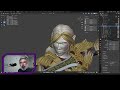 ⚔️ Elf Paladin – 3D Sculpting Process | Part 8 – Boolean, STL Export &amp; 3D Printing Setup