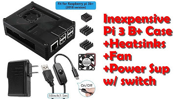 Smraza for Raspberry Pi 3 B+ Case with Fan + Heatsinks Overview