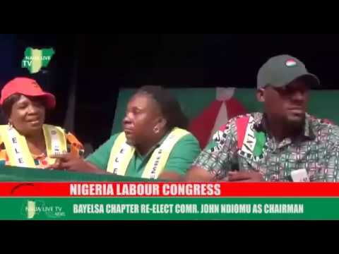 NLC: Comr. John Ndiomu Re-Elected for second term as State Chairman In Bayelsa [VIDEO]