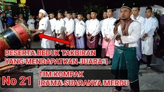 Peserta bedug takbiran yang mendapatkan juara 1