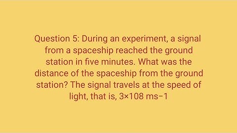 A signal from a spaceship reached the ground station. What was the distance ? #Shorts